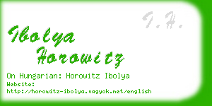 ibolya horowitz business card